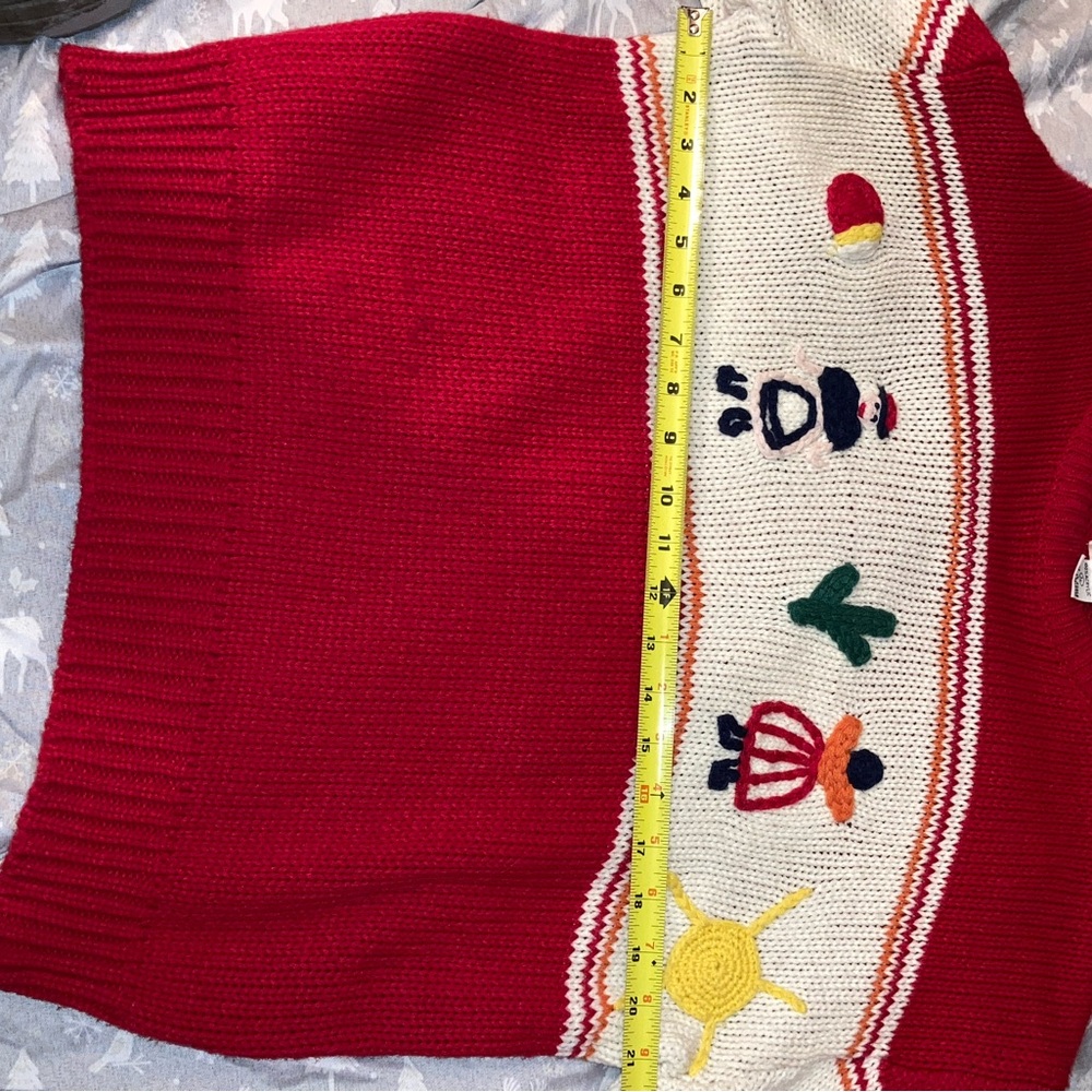 Vintage embroidered folk southwestern colorful sweater 100% acrylic large Korea - Picture 8 of 11